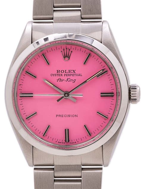 rolex air king baby pink dial|rolex air king price list.